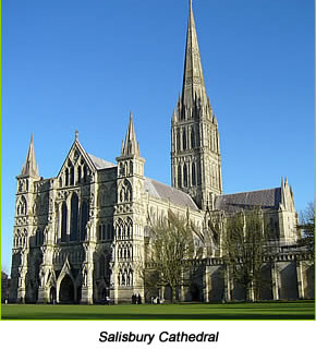 Salisbury Cathedral - within easy access of Barn Cottages at Lacock, Holiday Cottages near Bath